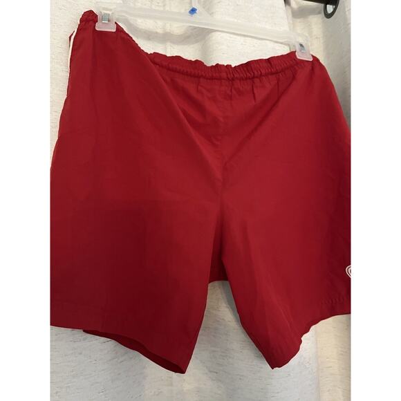 Nike Shorts Men’s Small Red Gray Shield Short Jogging Running Gym Athleisure - Picture 3 of 6